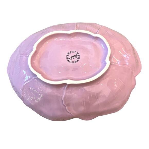 VIETRI Made In Italy Fiori Di Campo Lilac Rose Serving Bowl Floral Embossed New - Picture 13 of 16